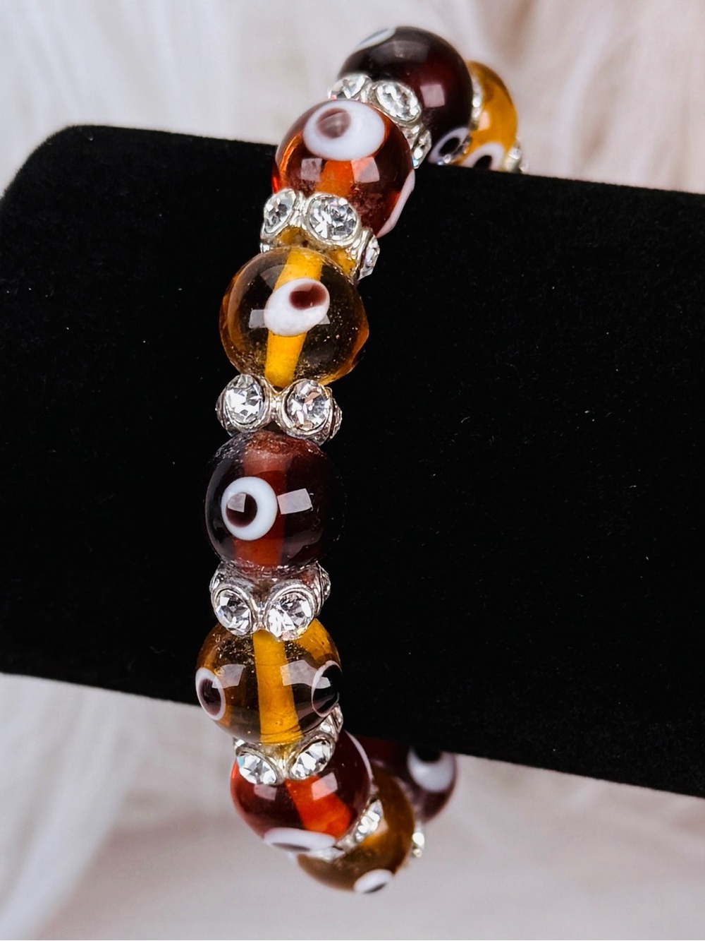 Earthtones Multicolor Beaded Stretch Bracelet